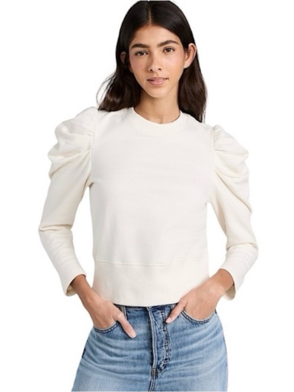 Sold Out NYC Sweatshirt Women’s Small Off White Crewneck Organic Cotton
